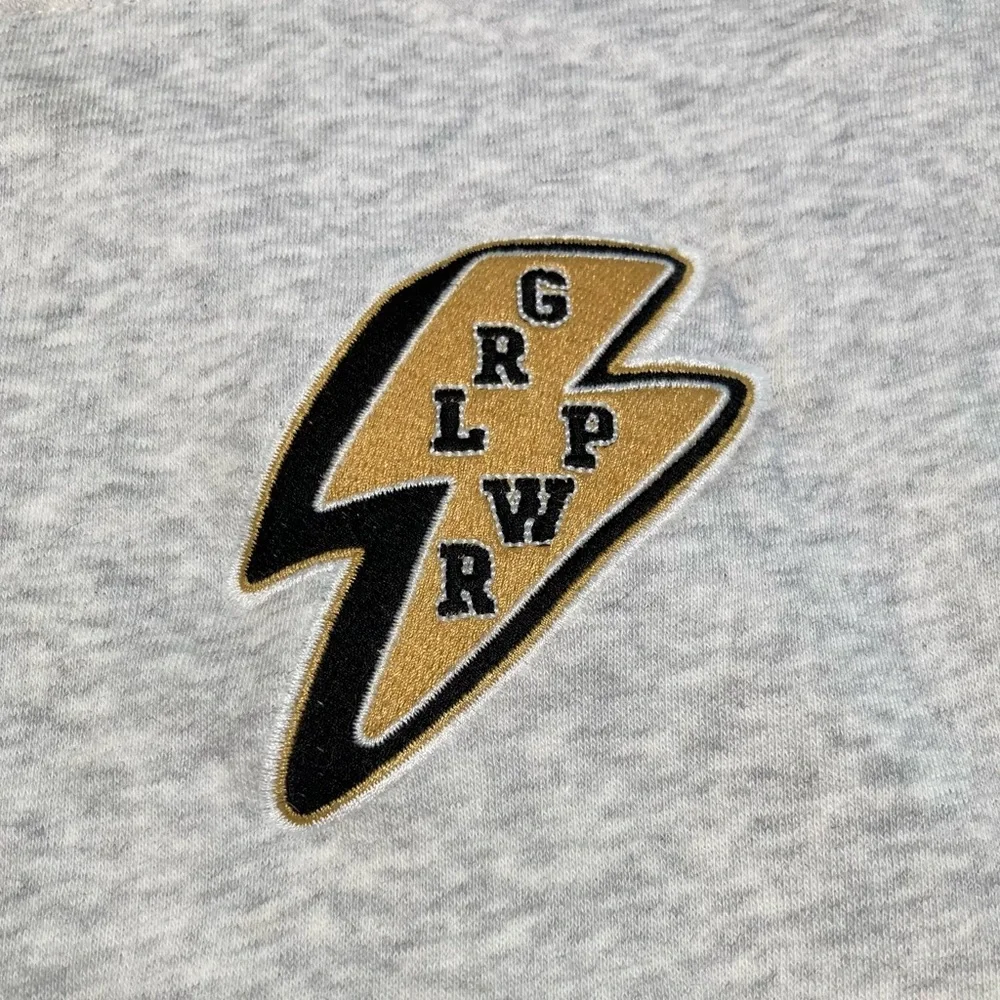 Old Navy 🟣 Size Girls Medium (8) Girl Power Oversized Crew-Neck Sweatshirt